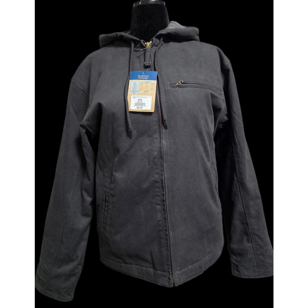 Women's Black Quilted/insulated "Blue Mountain" HeavyWeight Work Jacket Size Med